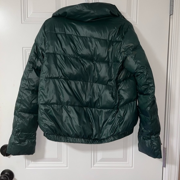 LOFT Dark Green Puffer Coat - Picture 3 of 5